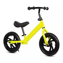 Bicicleta de metal sin pedales niño amarillo